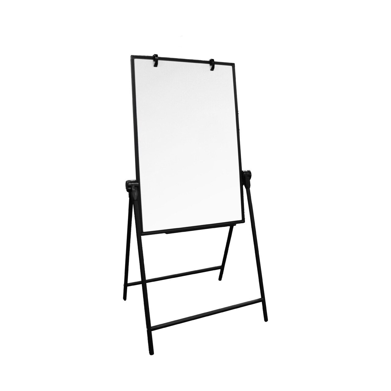 Flipside Products 24" x 36" Double-sided Magnetic Dry Erase Swivel Adjustable Easel, Liftable, Whiteboard, Marquee, Store Sign, Sale Display, Flipchart Hooks, Marker Tray, Black Frame
